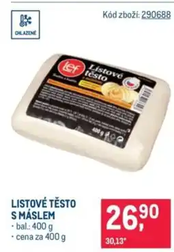 Makro Listové těsto s máslem nabídka