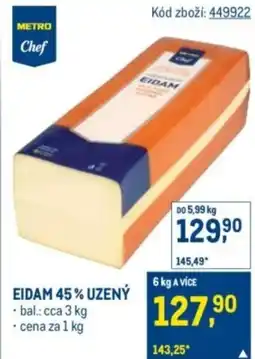Makro Eidam 45% uzený nabídka