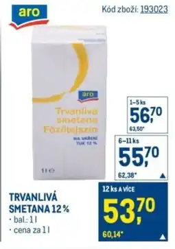 Makro Trvanlivá smetana 12% nabídka