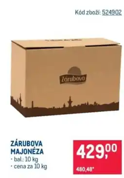 Makro Zárubova majonéza nabídka
