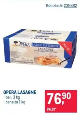 Makro Opera lasagne nabídka