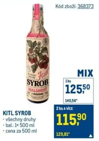 Makro Kitl syrob nabídka