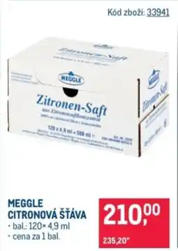 Makro Meggle citronová šťáva nabídka