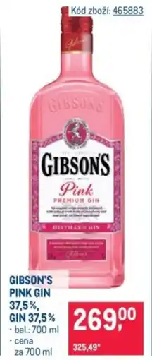 Makro Gibson's pink gin 37,5%,gin 37.5% nabídka