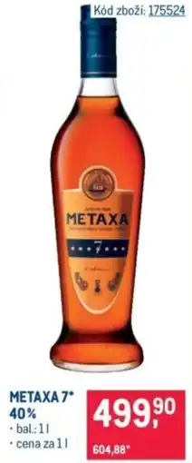 Makro Metaxa 7* 40% nabídka