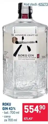 Makro Roku gin 43% nabídka