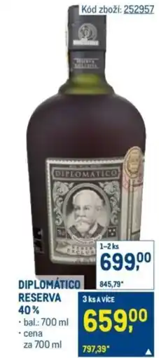 Makro Diplomático reserva 40% nabídka
