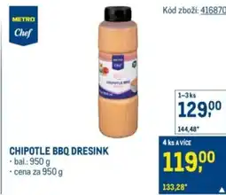 Makro Chipotle bbq dresink nabídka