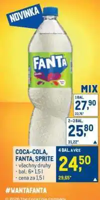 Makro Coca-Cola, Fanta, Sprite nabídka
