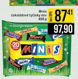 Jip Minis čokoládové tyčinky mix 400 g nabídka