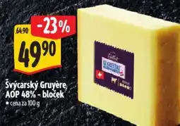 Albert Švýcarský Gruyère AOP 48% - bloček nabídka