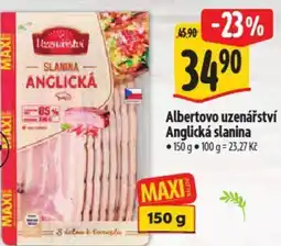 Albert Albertovo uzenářství Anglická slanina nabídka