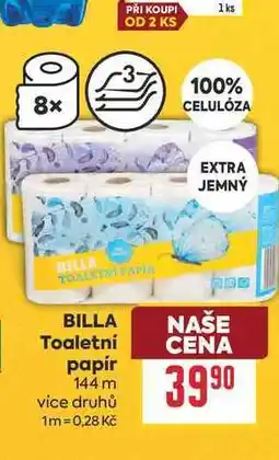 Billa BILLA Toaletní papír 144 m nabídka
