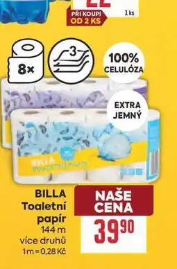 Billa BILLA Toaletní NAŠE CENA papír 144 m nabídka