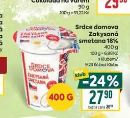Billa Srdce domova Zakysaná smetana 18% nabídka