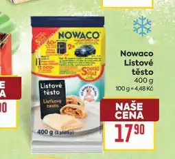 Billa Nowaco Listové těsto nabídka