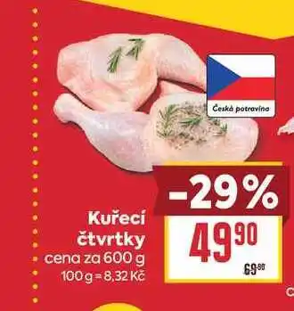 Billa Kuřecí čtvrtky cena za nabídka