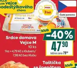 Billa Srdce domova Vejce M 10 ks nabídka
