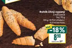 Billa Rohlík žitný sypaný z naší pece 1 ks nabídka