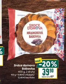 Billa Srdce domova Bábovka nabídka