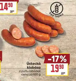 Billa Ústecká klobása z pultu lahůdek cena za nabídka