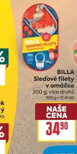 Billa BILLA Sledové filety v omáčce nabídka