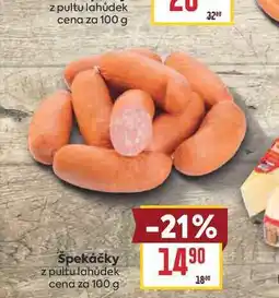 Billa Špekáčky z pultu lahůdek cena za nabídka