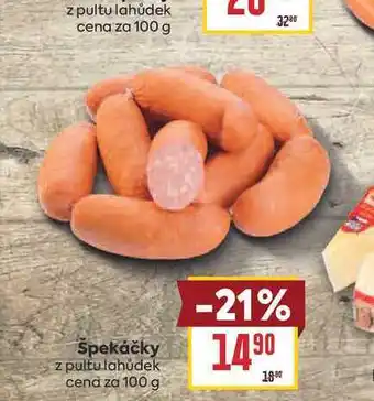 Billa Špekáčky z pultu lahůdek cena za nabídka