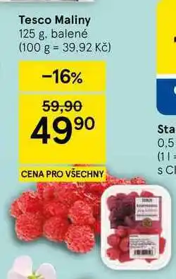 Tesco Tesco Maliny, 125 g, balené nabídka
