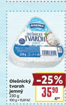 Billa Olešnický tvaroh jemný nabídka
