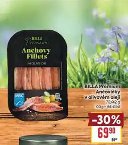 Billa BILLA Premium Ančovičky v olivovém oleji 70/42 g nabídka