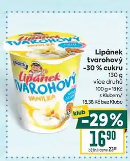 Billa Lipánek tvarohový -30% cukru nabídka