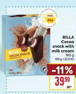 Billa BILLA Cocoa snack with milk cream nabídka
