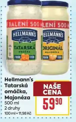 Billa Hellmann's . Tatarská omáčka, Majonéza nabídka