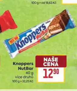 Billa Knoppers NutBar nabídka