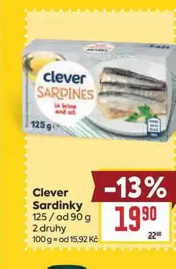 Billa Clever Sardinky 125/ od nabídka
