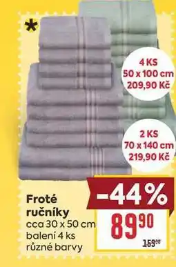 Billa Froté ručníky cca 30 x 50 cm balení 4 ks nabídka