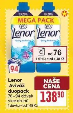 Billa Lenor Aviváž duopack 76-94 dávek nabídka
