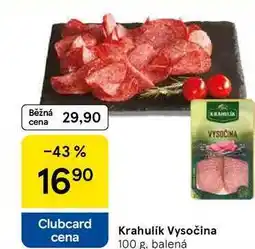 Tesco Krahulík Vysočina, 100 g, balená nabídka