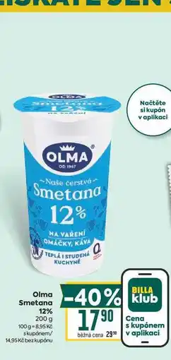 Billa Olma Smetana 12% nabídka