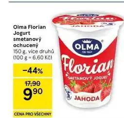 Tesco Olma Florian Jogurt smetanový ochucený, 150 g, více druhů nabídka