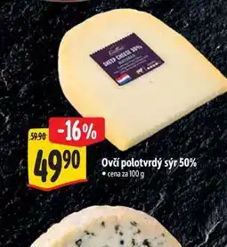Albert Ovčí polotvrdý sýr 50% nabídka
