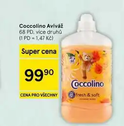 Tesco Coccolino Aviváž, 68 PD, více druhů nabídka