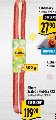 Albert Albert Sváteční klobása XXL nabídka