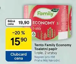 Tesco Tento Family Economy Toaletní papír, 1 role. 2 vrstvy nabídka
