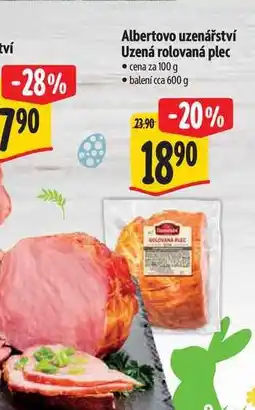 Albert Albertovo uzenářství Uzená rolovaná plec nabídka