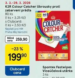 Tesco K2R Colour Catcher Ubrousky proti zabarvení prádla, 80 ks nabídka