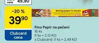 Tesco Fino Papír na pečení, 16 ks nabídka