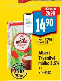 Albert Albert Trvanlivé mléko 3,5% nabídka