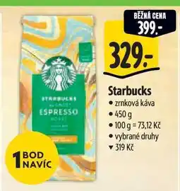 Albert Starbucks zrnková káva nabídka